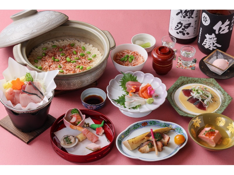 【個室会食】春の集いを華やかに演出します。和会席【雅 -みやび-】　￥8,000 　【漣 -さざなみ-】 ￥12,000　