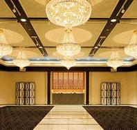 中宴会場　オリオン<br /><br />正餐：100名<br />立食：120名<br />会議（シアター）：260名<br />会議（スクール）：180名<br /><br />広さ：216㎡（65坪）<br />天井高：3.9m